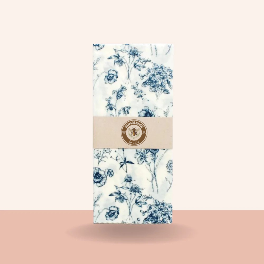 Single Beeswax Food Wraps: Vintage Botany Small